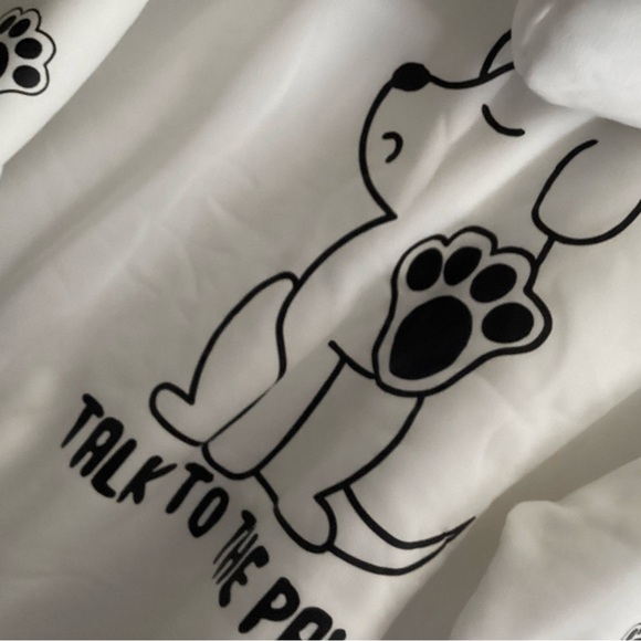 Dog Hoodie with Black Dog and Paw Print Dog Lover - Picture 7 of 11